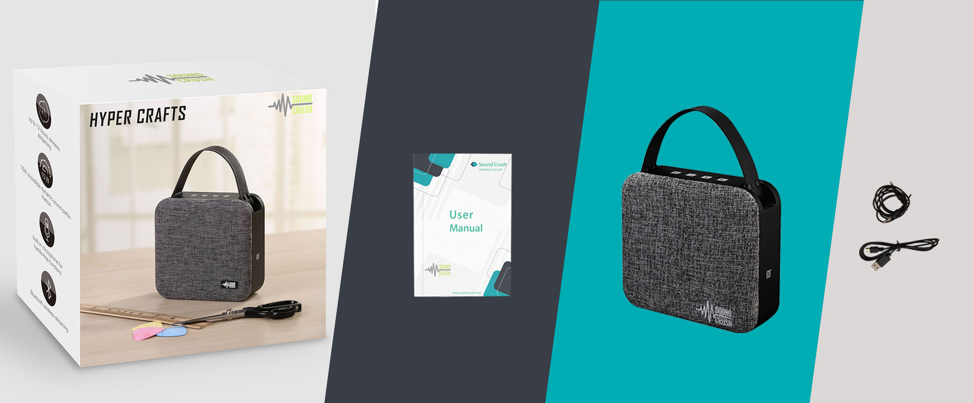 Hyper Crafts Portable Bluetooth Home Speaker