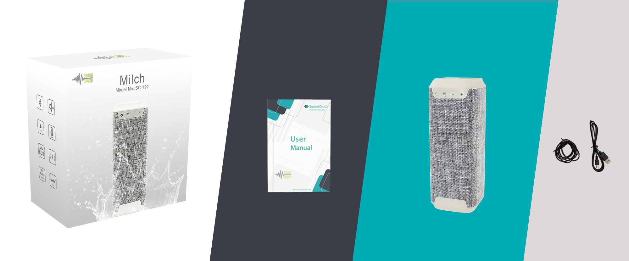 Milch Portable Bluetooth Home Speaker